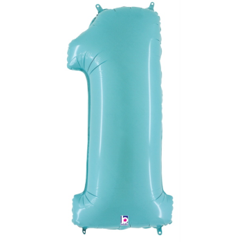 Image de 40'' NUMBER 1 SUPERSHAPE - PASTEL BLUE