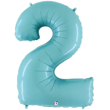 Picture of 40'' NUMBER 2 SUPERSHAPE - PASTEL BLUE