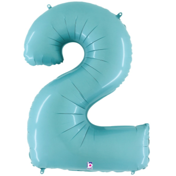Image de 40'' NUMBER 2 SUPERSHAPE - PASTEL BLUE