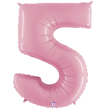 Picture of 40'' NUMBER 5 SUPERSHAPE - PASTEL PINK