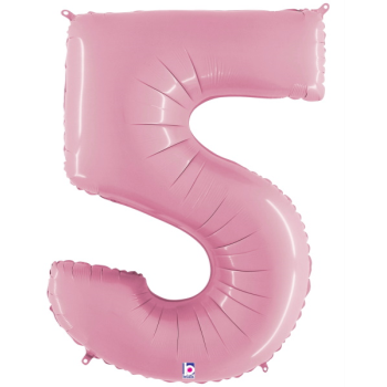 Image de 40'' NUMBER 5 SUPERSHAPE - PASTEL PINK