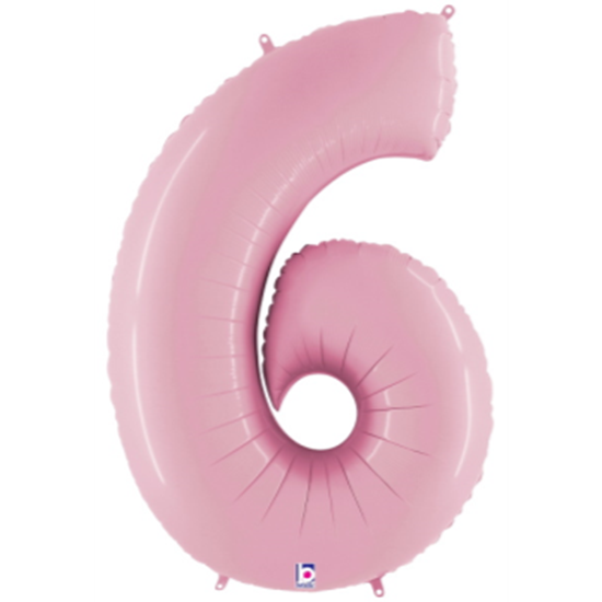 Image sur 40'' NUMBER 6 SUPERSHAPE - PASTEL PINK