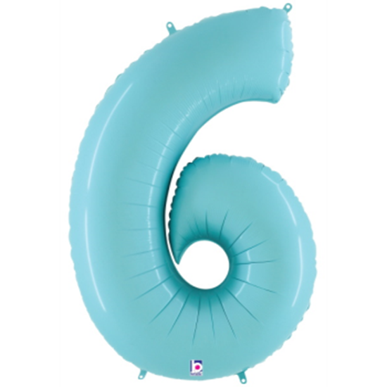 Picture of 40'' NUMBER 6 SUPERSHAPE - PASTEL BLUE
