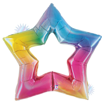 Picture of 48'' OPAL RAINBOW STAR SUPERSHAPE