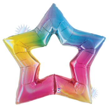 Image de 48'' OPAL RAINBOW STAR SUPERSHAPE