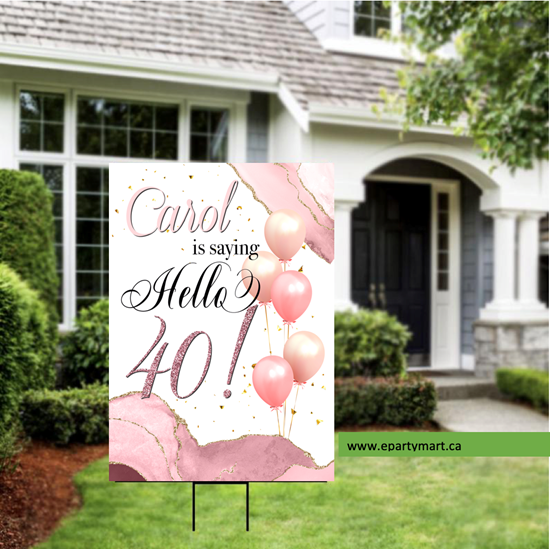 Image sur LAWN YARD SIGN - ADULT BIRTHDAY - PERSONALIZE - ANY AGE