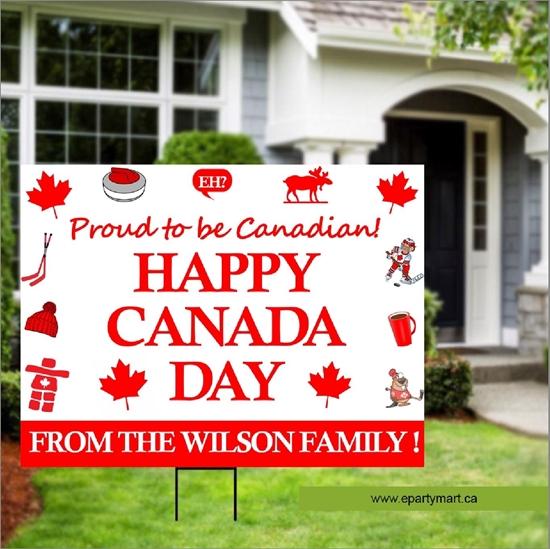 Picture of CANADA DAY LAWN YARD SIGN - PERSONALIZED