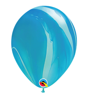 Image de HELIUM FILLED SINGLE 11" BALLOON - PRINTED -  AGATE BLUE