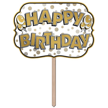 Image de LAWN YARD SIGN - HAPPY BIRTHDAY - FOIL