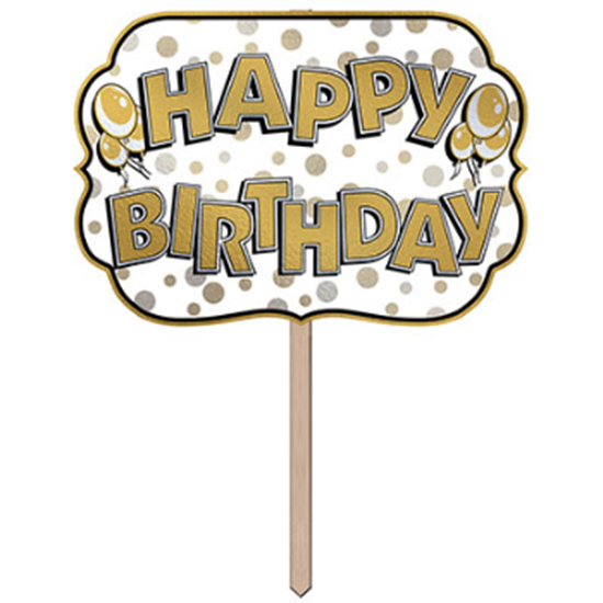 Picture of LAWN YARD SIGN - HAPPY BIRTHDAY - FOIL