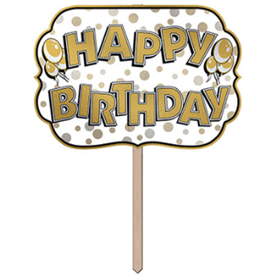 Image sur LAWN YARD SIGN - HAPPY BIRTHDAY - FOIL