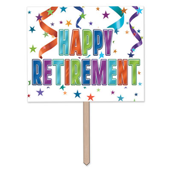 Image de DECOR - HAPPY RETIREMENT YARD SIGN 