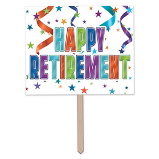 Picture of DECOR - HAPPY RETIREMENT YARD SIGN 