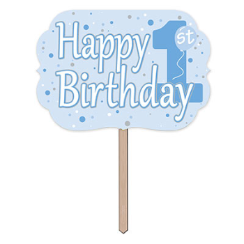 Image de DECOR - 1st BIRTHDAY YARD SIGN - BLUE