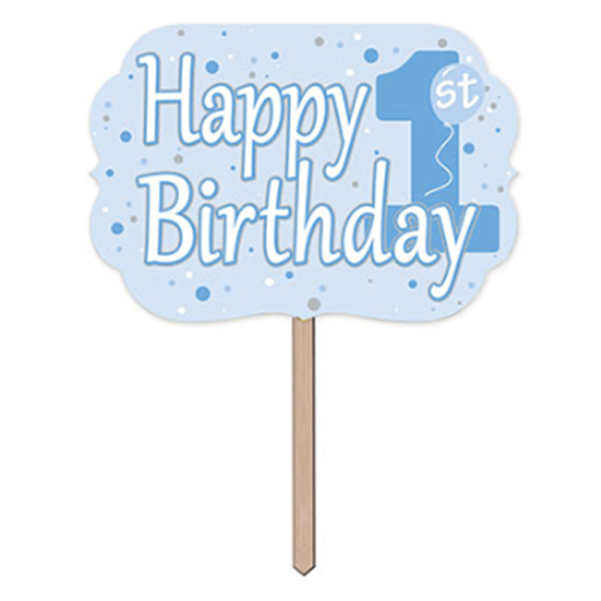 Picture of DECOR - 1st BIRTHDAY YARD SIGN - BLUE