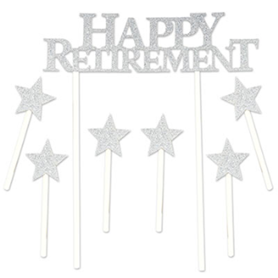 Picture of DECOR - HAPPY RETIREMENT CAKE TOPPER 