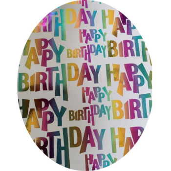 Image de HAPPY BIRTHDAY RAINBOW JUMBO GIFT WRAP 50'