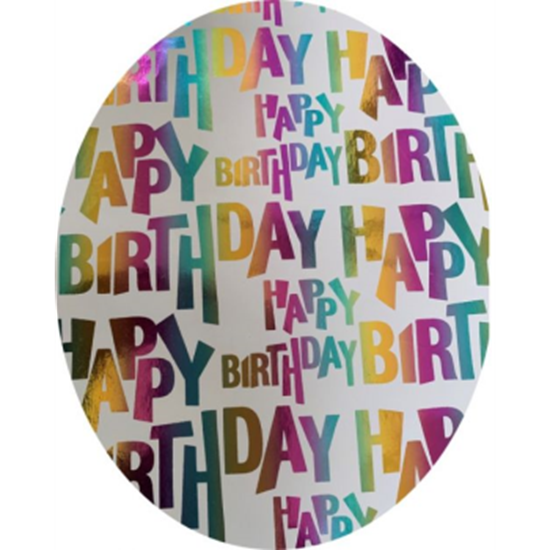 Image sur HAPPY BIRTHDAY RAINBOW JUMBO GIFT WRAP 50'