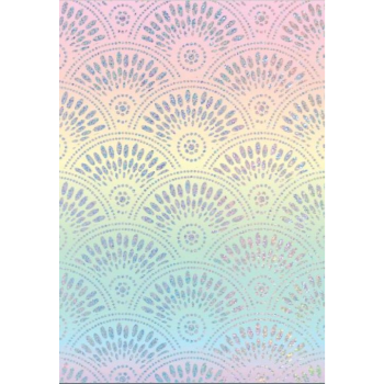 Picture of SCALLOP OMBRE HOLOGRAPHIC JUMBO GIFT WRAP 50' 