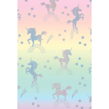 Picture of UNICORN - OMBRE HOLOGRAPHIC JUMBO GIFT WRAP 50'