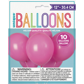 Image de 12" BUBBLEGUM PINK BALLOONS 10/pkg