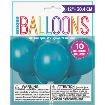 Image de 12" TEAL BALLOONS 10/pkg