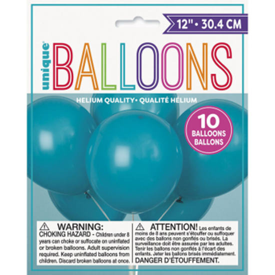 Picture of 12" TEAL BALLOONS 10/pkg