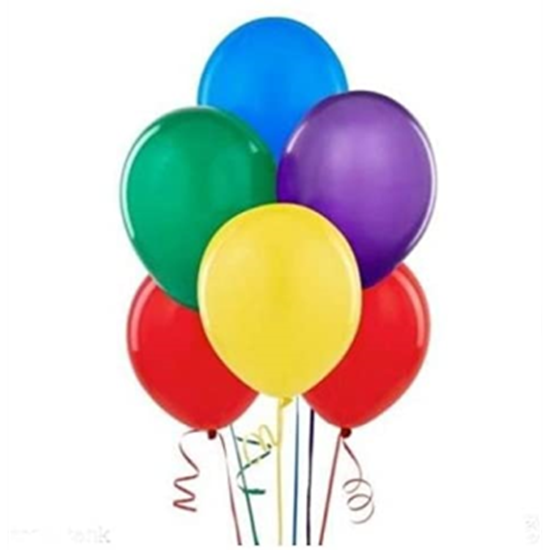 Picture of 12" RAINBOW ASSORTED COLORS BALLOONS 10/pkg