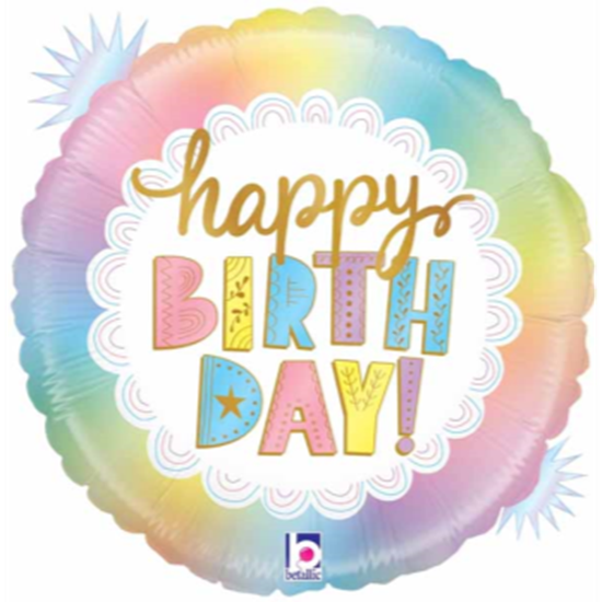 Image sur 18'' FOIL - HAPPY BIRTHDAY OPAL - HOLOGRAPHIC