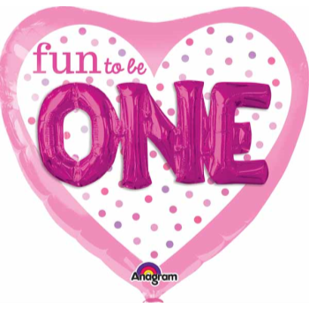 Image de 36" - 3D FUN TO BE ONE PINK SUPERSHAPE BALLOON