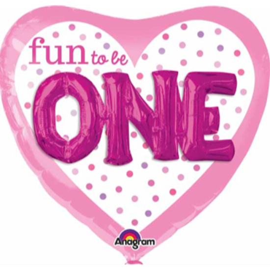 Image sur 36" - 3D FUN TO BE ONE PINK SUPERSHAPE BALLOON