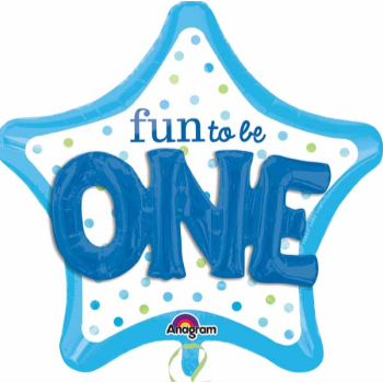 Image de 36" - 3D FUN TO BE ONE BLUE SUPERSHAPE BALLOON