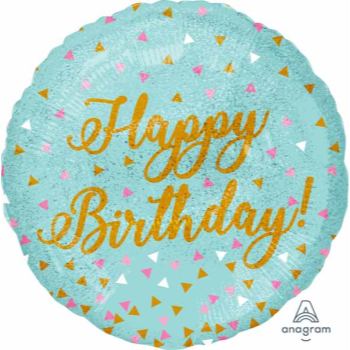 Picture of 18" FOIL - WOO HOO HAPPY BIRTHDAY HOLOGRAPHIC