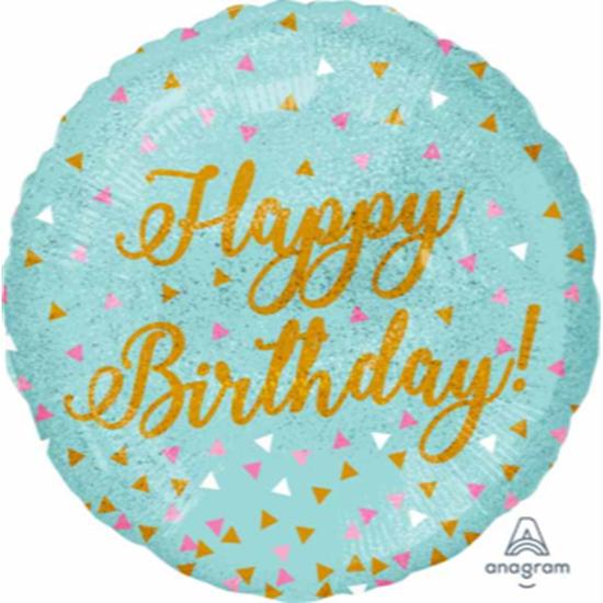 Picture of 18" FOIL - WOO HOO HAPPY BIRTHDAY HOLOGRAPHIC