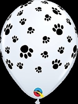 Picture of HELIUM FILLED SINGLE 11" BALLOON - PRINTED - PAWS