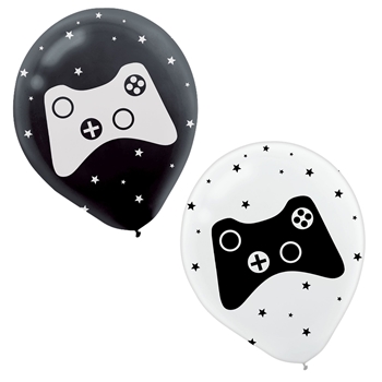 Picture of HELIUM FILLED SINGLE 11" BALLOON - PRINTED -  GAMER CONTROLLER