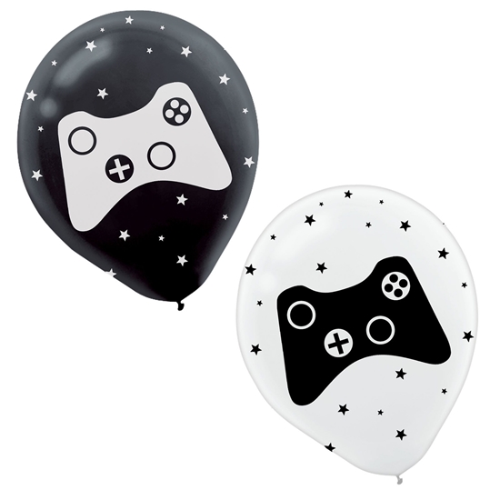 Image sur HELIUM FILLED SINGLE 11" BALLOON - PRINTED -  GAMER CONTROLLER