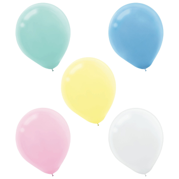 Image de 5" PASTEL ASSORTED LATEX BALLOONS 50/PKG