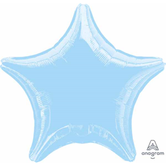 Image sur 18" FOIL - METALLIC PEARL PASTEL BLUE STAR