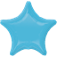 Image de 18" FOIL - METALLIC CARIBBEAN BLUE STAR