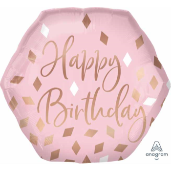 Picture of 23" FOIL - BLUSH BIRTHDAY SUPER SHAPE 