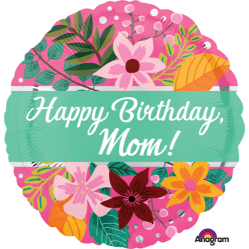 Image de 18" FOIL - HAPPY BIRTHDAY MOM BOUQUET