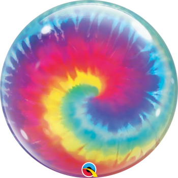 Picture of 22" TIE DYE SWIRLS BUBBLE BALLOON