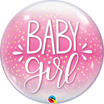 Image de BABY GIRL CONFETTI BUBBLE BALLOON