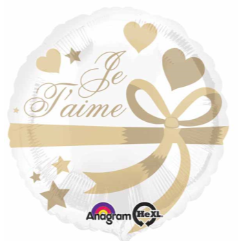 Picture of 18" FOIL - JE T'AIME - GOLD WRAP