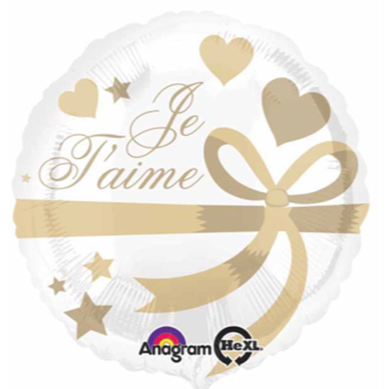 Image sur 18" FOIL - JE T'AIME - GOLD WRAP