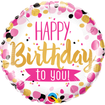 Image de 18" FOIL - BIRTHDAY TO YOU PINK AND GOLD 