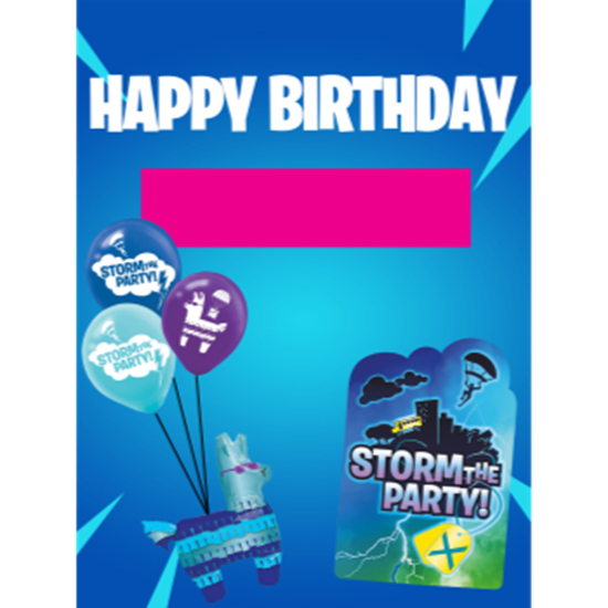 PartyMart. LAWN YARD SIGN ANY BIRTHDAY BATTLE ROYAL "INSPIRED BY