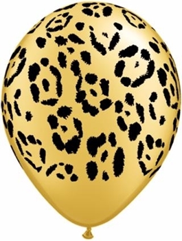 Picture of HELIUM FILLED SINGLE 11" BALLOON - PRINTED -  ANIMAL PRINT - LEOPARD
