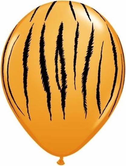 Picture of HELIUM FILLED SINGLE 11" BALLOON - PRINTED -  ANIMAL PRINT - TIGER